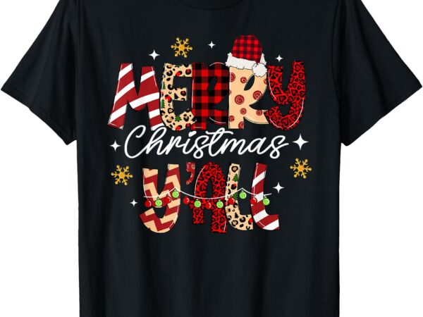 Merry christmas y’all christmas xmas men women kids boys t-shirt