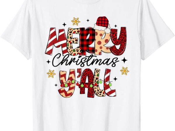 Merry christmas y’all christmas xmas men women kids boys t-shirt