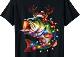 Merry Fishmas Santa Fishing Lovers Funny Fisherman Christmas T-Shirt