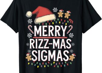 Merry Rizz Mas Sigmas Funny Gen Alpha X-Mas Santa Christmas T-Shirt