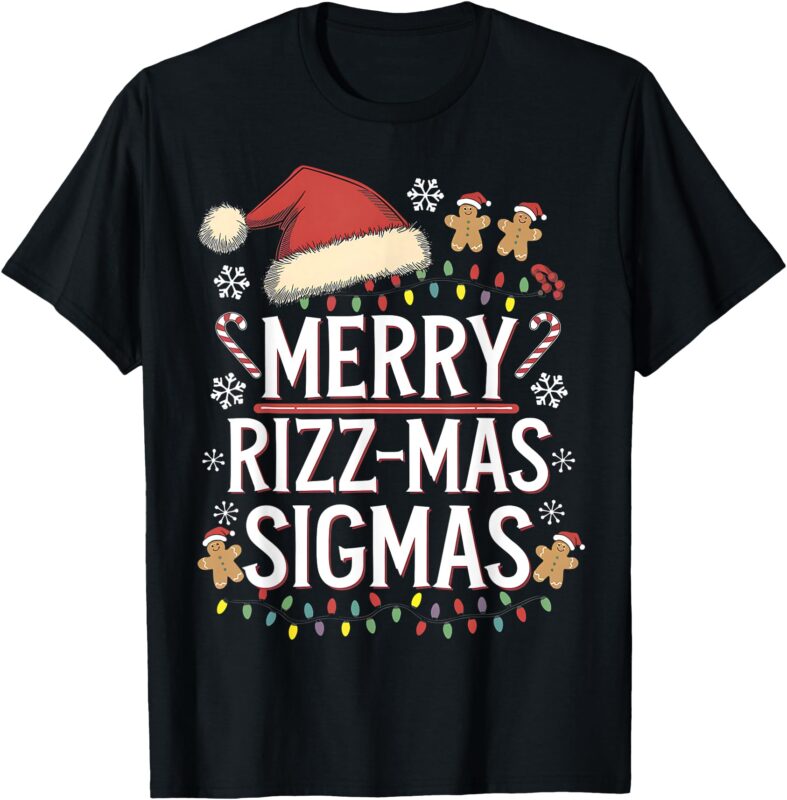 Merry Rizz Mas Sigmas Funny Gen Alpha X-Mas Santa Christmas T-Shirt