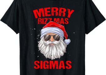 Merry Rizz Mas Sigmas Gen Alpha Middle School Christmas Pjs T-Shirt