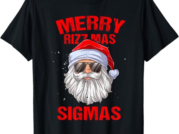 Merry rizz mas sigmas gen alpha middle school christmas pjs t-shirt