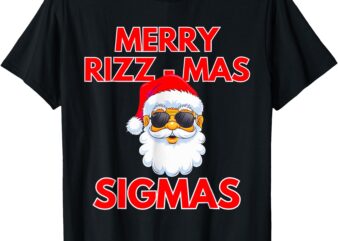 Merry Rizz Mas Sigmas Gen Alpha Middle School Christmas T-Shirt