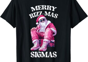 Merry RizzMas Sigmas Santa Rizzler Youth Kids Teen T-Shirt