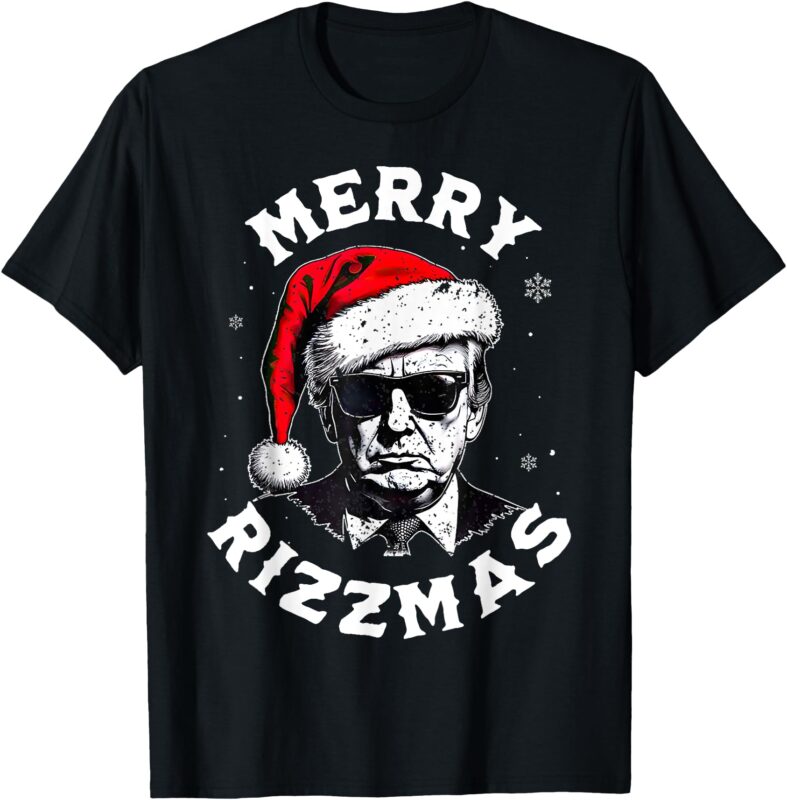 Merry Rizzmas Christmas Funny Trump Santa Claus Xmas Pajamas T-Shirt