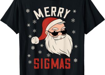 Merry Sigmas Christmas Sigma Santa Shirt Teen Boys Funny T-Shirt