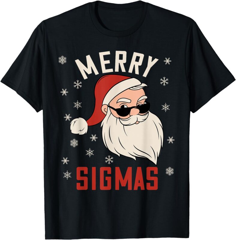 Merry Sigmas Christmas Sigma Santa Shirt Teen Boys Funny T-Shirt