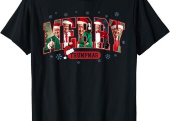 Merry Trumpmas Santa Trump Christmas Pajamas Funny T-Shirt