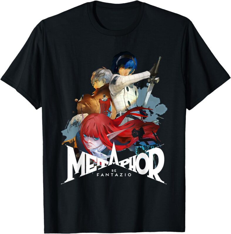 Metaphor_ ReFantazio Key Art Trio (white logo) ATLUS T-Shirt