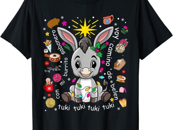 Mi burrito sabanero mexican christmas donkey spanish xmas t-shirt