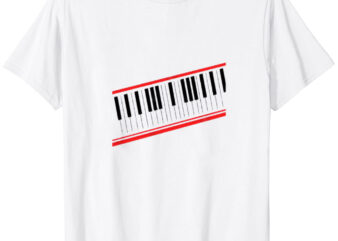 Michael 80s Beat It Piano Keyboard Design T-Shirt