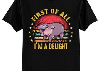 Moo-Deng First Of All I’m A Delight Vintage Angry Moo Deng T-Shirt ltsp