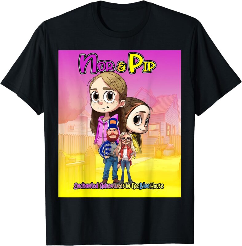 NOR & PIP Cover art and logo on back T-Shirt