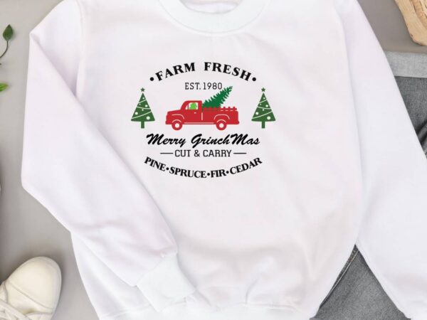 Farm fresh christmas t shirt graphic design