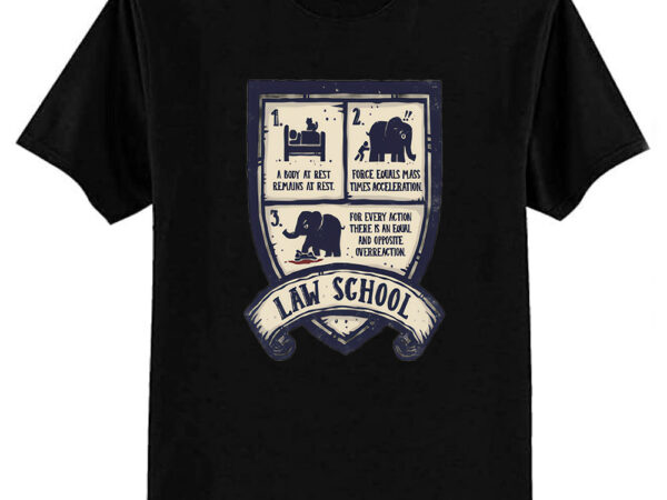 Newton’s law school t-shirt