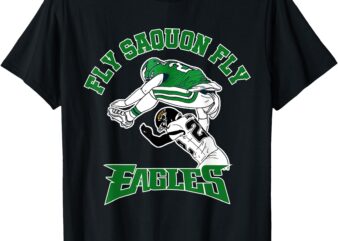 No Look Reverse Hurdle FLY SAQUON FLY Football Barkley T-Shirt