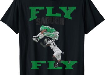 No Look Reverse Hurdle – FLY SAQUON FLY Football T-Shirt