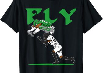 No Look Reverse Hurdle – FLY SAQUON FLY Football T-Shirt