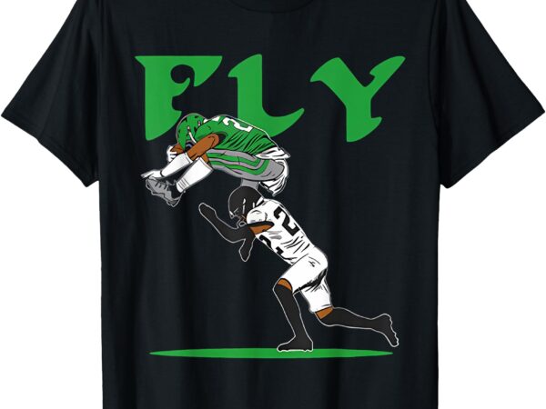 No look reverse hurdle – fly saquon fly football t-shirt