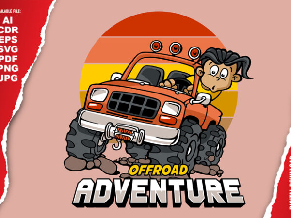 Offroad adventure t shirt design online