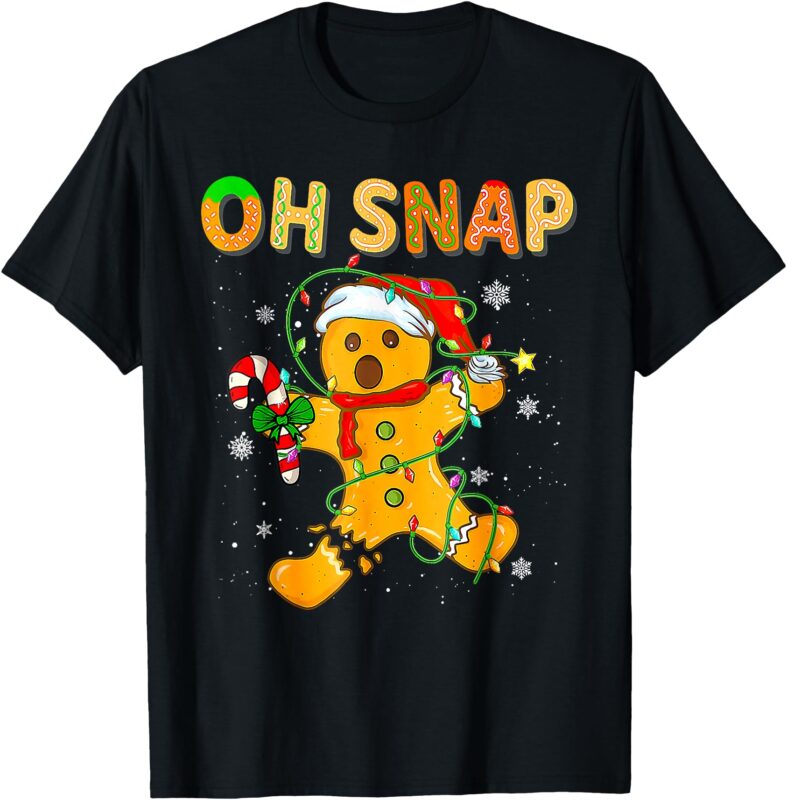 Oh Snap Gingerbread Man Christmas Cookie Costume Baking Team T-Shirt