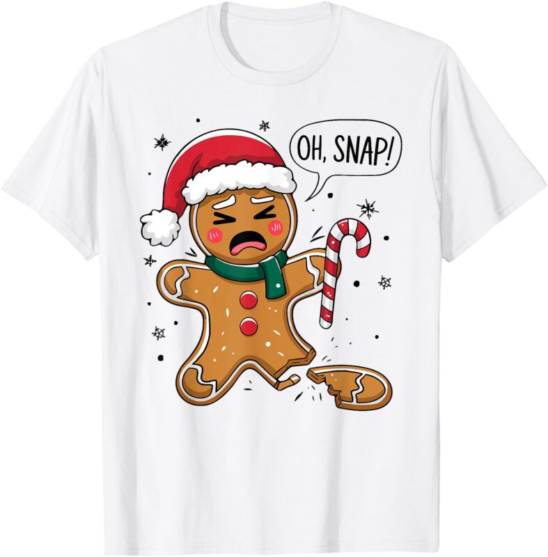 Oh Snap Gingerbread Man Cute Christmas Cookie Baking Team T-Shirt