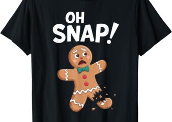 Oh Snap Gingerbread Man Shirt Adult Kids Men Women Costume T-Shirt