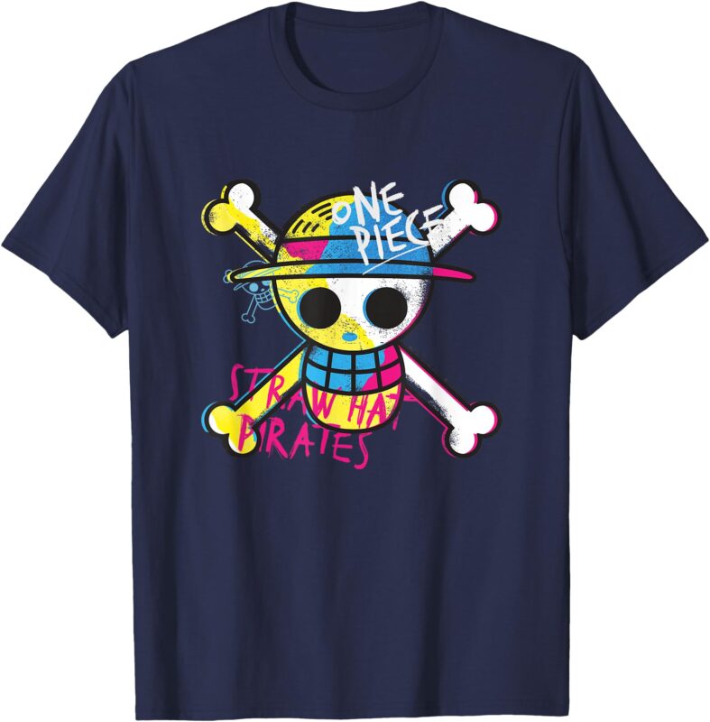 One Piece Straw Hat Pirates Colour Logo Monkey D Luffy T-Shirt