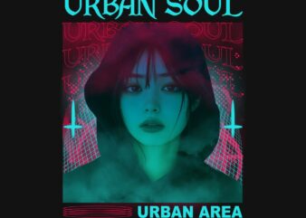 Urban Soul Streetwear Style T-shirt Design PNG