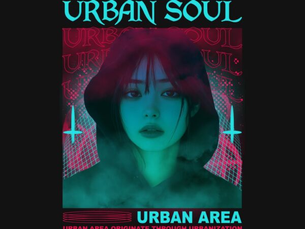 Urban soul streetwear style t-shirt design png