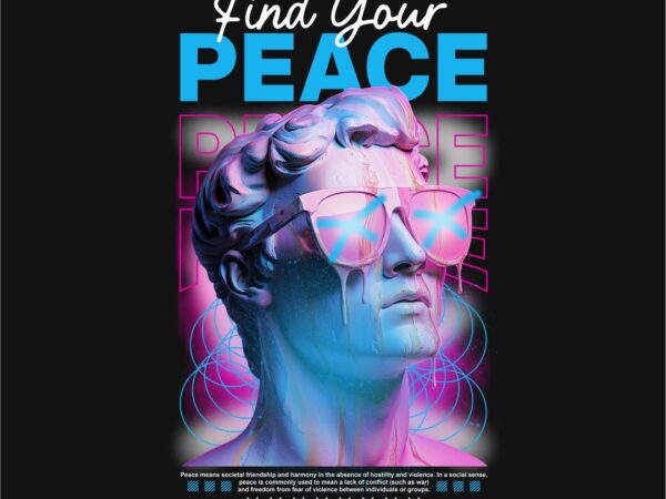 Find your peace streetwear t-shirt design png