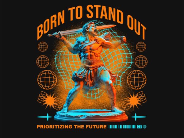 Born to stand out streetwear t-shirt designs png