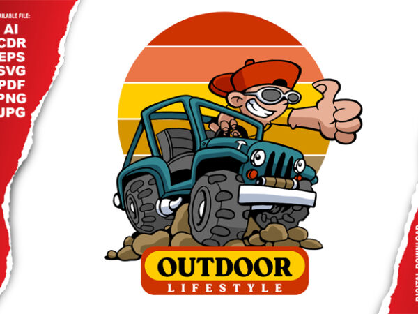 Outdoor lifestyle t shirt design online