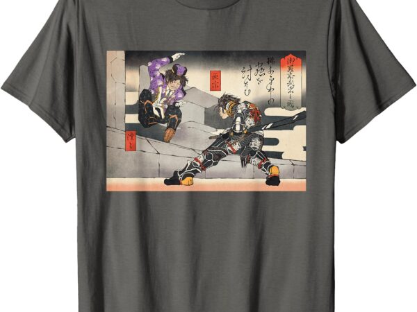 Pso2 ash vs. doudou ukiyo-e style t-shirt t-shirt