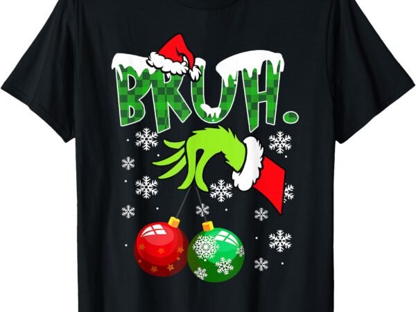 Bruh christmas pajamas t-shirt