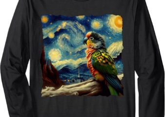 Patagonian Conure Starry Night Patagonian Conure Long Sleeve T-Shirt