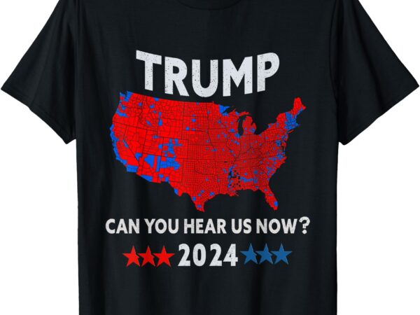 Patriotic red and blue map – usa county election map t-shirt