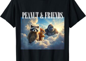 Peanut Squirrel & Friends _ Fred the Racoon, Harambee T-Shirt