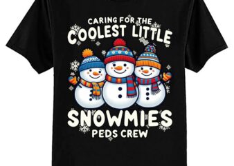 Pediatric Nurse Christmas Shirt Peds Team Crew Squad Gifts Christmas Snowman Pediatrics Tshirt Xmas Gift for Peds Nurse Practitioner Tee lts