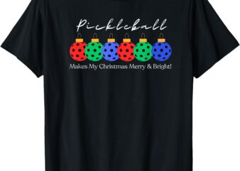 Pickleball Christmas Ornaments Funny Holiday T-Shirt