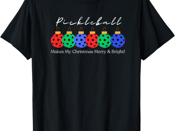 Pickleball christmas ornaments funny holiday t-shirt