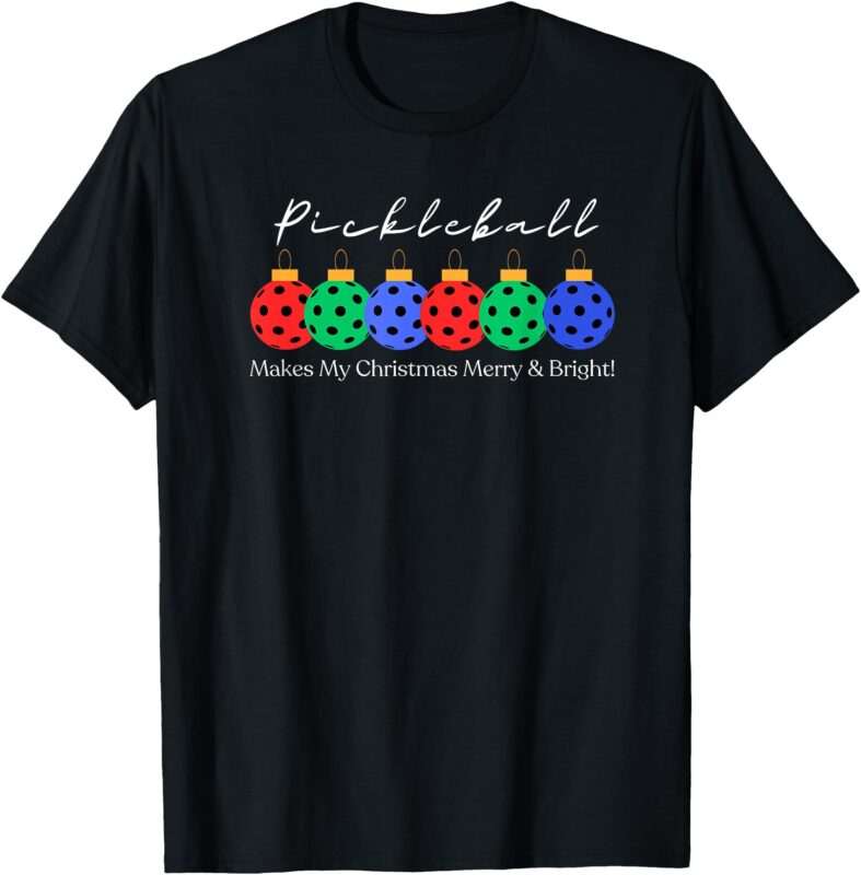 Pickleball Christmas Ornaments Funny Holiday T-Shirt