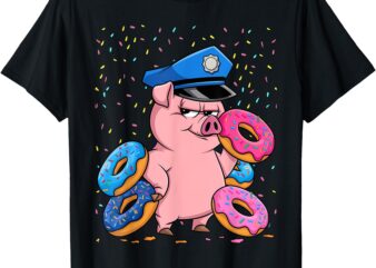 Pig Cop _ Funny Police Officer Doughnut T-Shirt