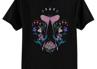 Pink Moth and Bleeding Heart T-Shirt