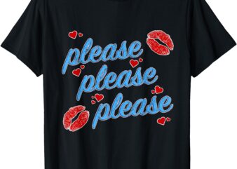 Please Please Please _ Song Design _ Sabrina Lips Logo T-Shirt