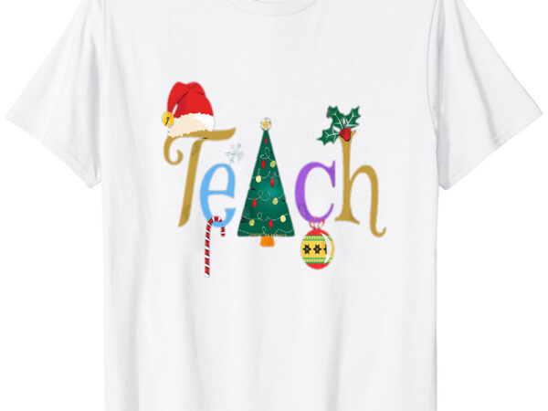 Pretty teacher’s christmas holiday t-shirt