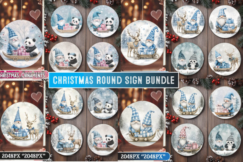 Christmas Round Sign Bundle,Christmas Ornament Sign Bundle,Christmas T-Shirt Design, Christmas ,Christmas ornaments,Round Sign Sublimation