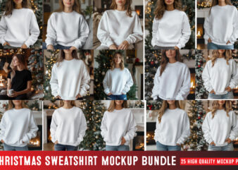 Mockup Bundle,Christmas Sweatshirt Mockup, Sweatshirt Mockup Bundle, White Woman Mockup, DIY Shirt Mockup, Oversized Sweatshirt Mockup, Gild