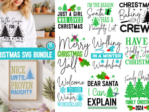 Christmas t-shirt design bundle, christmas svg bundle,christmas svg, funny christmas svg, christmas shirt svg, merry christmas svg, santa